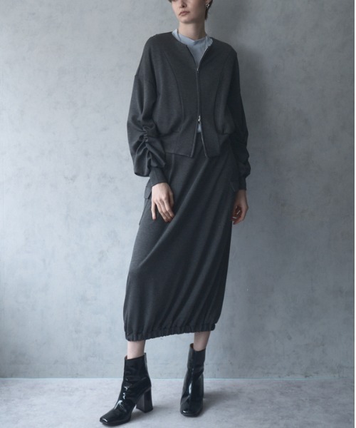 Muel Chic（ミュエルシック）の「Nico blouson  ニコブルゾン（ブルゾン・レディース・ブラック/グレー/オフホワイト/ラベンダー・FREE）」の20枚目の写真