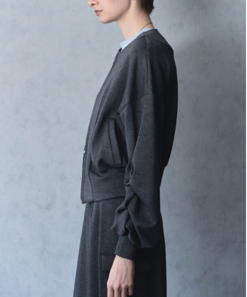 Muel Chic（ミュエルシック）の「Nico blouson  ニコブルゾン（ブルゾン・レディース・ブラック/グレー/オフホワイト/ラベンダー・FREE）」の17枚目の写真