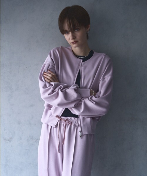 Muel Chic（ミュエルシック）の「Nico blouson  ニコブルゾン（ブルゾン・レディース・ブラック/グレー/オフホワイト/ラベンダー・FREE）」の16枚目の写真