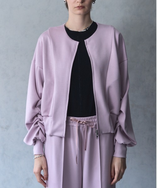 Muel Chic（ミュエルシック）の「Nico blouson  ニコブルゾン（ブルゾン・レディース・ブラック/グレー/オフホワイト/ラベンダー・FREE）」の10枚目の写真