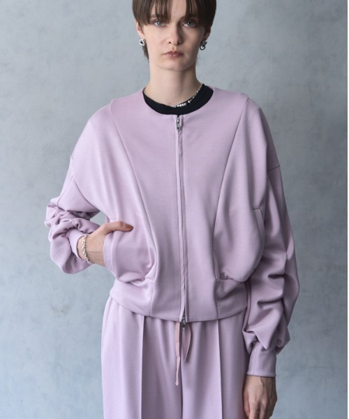 Muel Chic（ミュエルシック）の「Nico blouson  ニコブルゾン（ブルゾン・レディース・ブラック/グレー/オフホワイト/ラベンダー・FREE）」の8枚目の写真