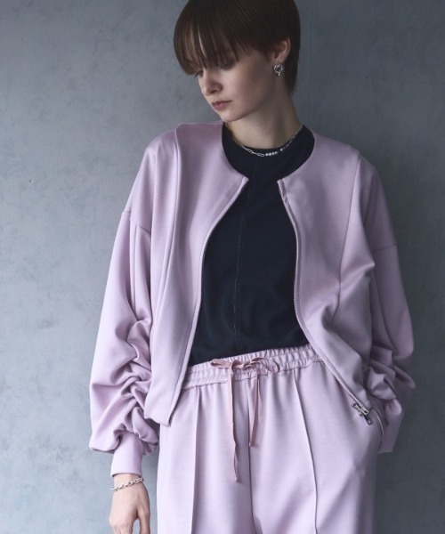 Muel Chic（ミュエルシック）の「Nico blouson  ニコブルゾン（ブルゾン・レディース・ブラック/グレー/オフホワイト/ラベンダー・FREE）」の9枚目の写真