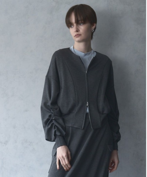 Muel Chic（ミュエルシック）の「Nico blouson  ニコブルゾン（ブルゾン・レディース・ブラック/グレー/オフホワイト/ラベンダー・FREE）」の22枚目の写真