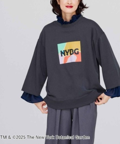 IEDIT(イディット)の「ニューヨークボタニカルガーデン×IEDIT グラフィックアートを楽しむトップス(Tシャツ/カットソー・レディース・スミクロ/グレー・M/L/LL/3L/4L)」の3枚目の写真