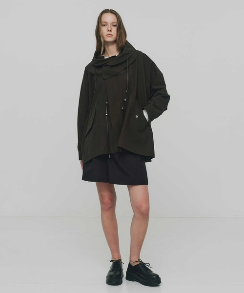 VACHEMENT（ヴァシュモン）の「【VACHEMENT/ヴァシュモン】Recycle Shell Tafta Mods Coat/リサイクルシェルタフタモッズコート（モッズコート・レディース・ブラック/ブラウン/ベージュ・FREE）」の6枚目の写真