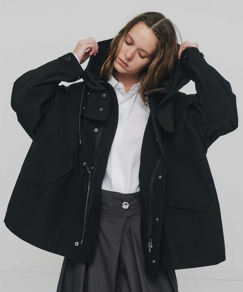 VACHEMENT（ヴァシュモン）の「【VACHEMENT/ヴァシュモン】Recycle Shell Tafta Mods Coat/リサイクルシェルタフタモッズコート（モッズコート・レディース・ブラック/ブラウン/ベージュ・FREE）」の15枚目の写真