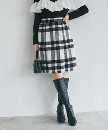 【ZOZO限定】アソートチェックフリンジヘムミニスカート