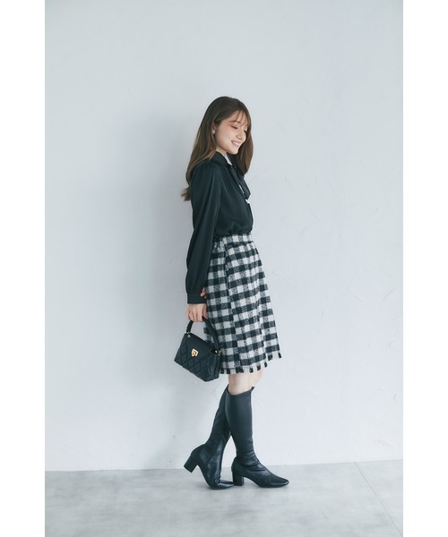 tocco closet(トッコ クローゼット)の「【ZOZO限定】アソートチェックフリンジヘムミニスカート(スカート・レディース・ピンク/ブラック/オフホワイト/ベージュ・M)」の20枚目の写真
