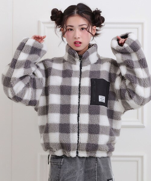 ボアリバーシブルブルゾン（ブルゾン）｜PINK-latte（ピンクラテ）の