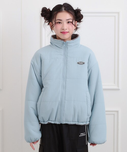 PINK-latte（ピンクラテ）の「ボアリバーシブルブルゾン（ブルゾン