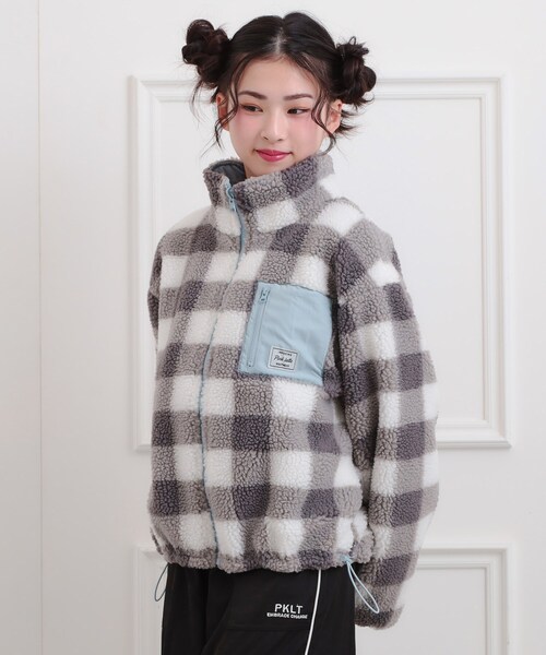 セール】ボアリバーシブルブルゾン（ブルゾン）｜PINK-latte