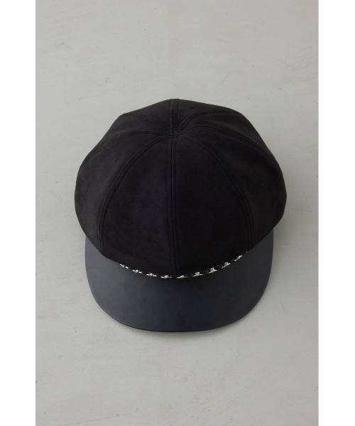 AZUL by moussy（アズールバイマウジー）の「フェイクレザーチェーンキャスケット（キャスケット・レディース・ベージュ/ブラック・FREE）」の9枚目の写真