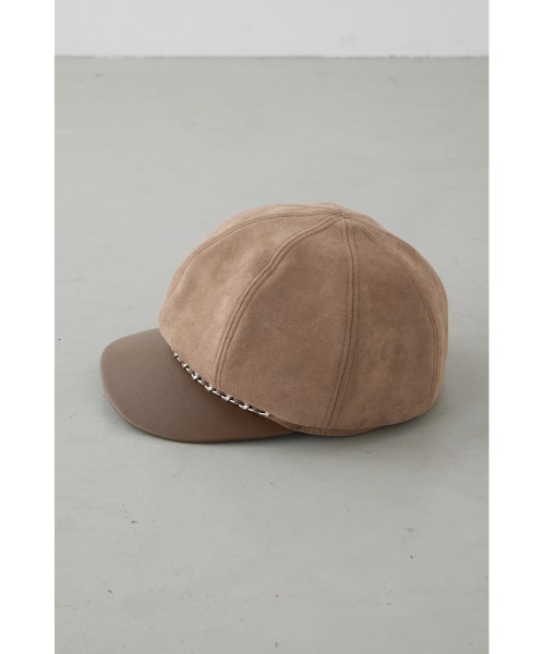 AZUL by moussy（アズールバイマウジー）の「フェイクレザーチェーンキャスケット（キャスケット・レディース・ベージュ/ブラック・FREE）」の16枚目の写真