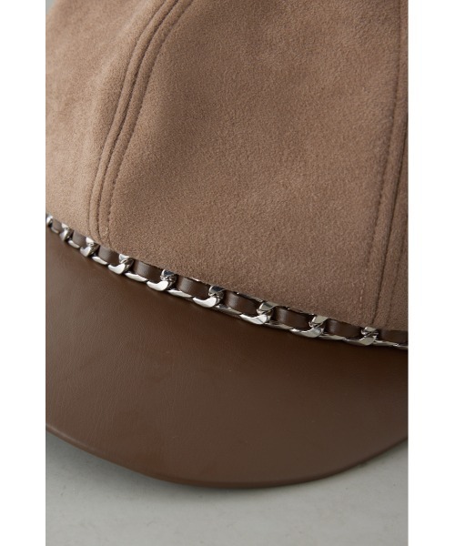 AZUL by moussy（アズールバイマウジー）の「フェイクレザーチェーンキャスケット（キャスケット・レディース・ベージュ/ブラック・FREE）」の20枚目の写真