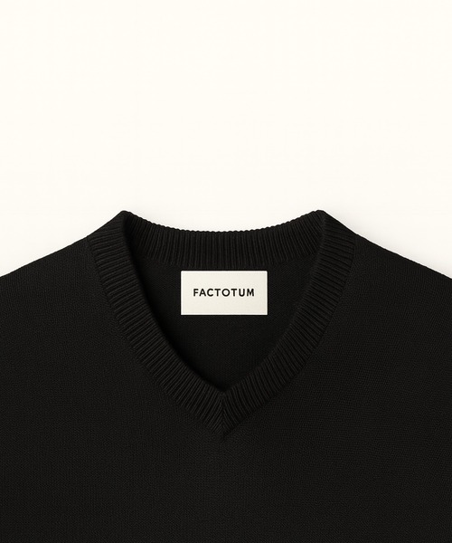 FACTOTUM(ファクトタム)の「【FACTOTUM】 5G Seed Stitch V Knit(ニット/セーター・メンズ・ブラック・FREE)」の8枚目の写真