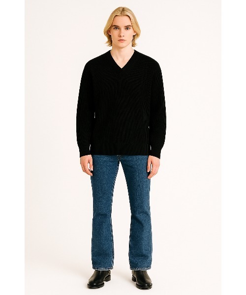 FACTOTUM(ファクトタム)の「【FACTOTUM】 5G Seed Stitch V Knit(ニット/セーター・メンズ・ブラック・FREE)」の5枚目の写真