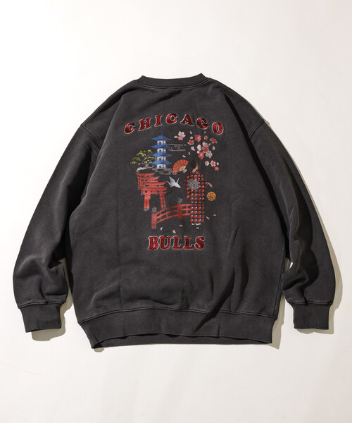 NBA（エヌビーエー）の「NBA 別注 着物 クルーネックスウェット（スウェット・メンズ・ライトグレー/チャコールグレー・MEDIUM/LARGE）」の12枚目の写真