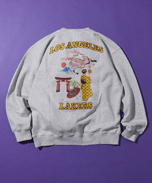 NBA（エヌビーエー）の「NBA 別注 着物 クルーネックスウェット（スウェット・メンズ・ライトグレー/チャコールグレー・MEDIUM/LARGE）」の17枚目の写真