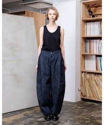 VOAAOV（ヴォアーブ）の「【VOAAOV】 RANDOM CRUNCH DENIM Wide Tapered Pants - wash（デニムパンツ）」