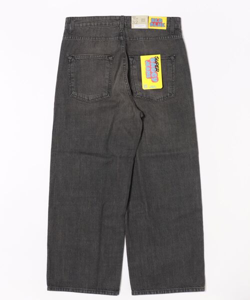 Stars Stripes(スターズストライプス)の「【NEO BLUE/ネオブルー】neo blue Tinted Charcoal Mud Wash Super Baggy Jeans/スーパーバギージーンズ ワイドデニム ゆったり ストリート 韓国ファッション ヴィンテージ加工(デニムパンツ・メンズ・スミクロ・36inch/34inch/32inch)」の2枚目の写真