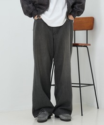 Stars Stripes（スターズストライプス）の「【NEO BLUE/ネオブルー】neo blue Tinted Charcoal Mud Wash Super Baggy Jeans/スーパーバギージーンズ ワイドデニム ゆったり ストリート 韓国ファッション ヴィンテージ加工（デニムパンツ）」