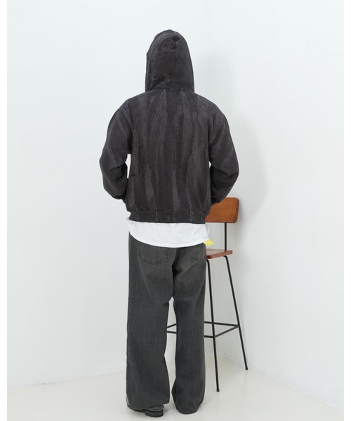 Stars Stripes(スターズストライプス)の「【NEO BLUE/ネオブルー】neo blue Tinted Charcoal Mud Wash Super Baggy Jeans/スーパーバギージーンズ ワイドデニム ゆったり ストリート 韓国ファッション ヴィンテージ加工(デニムパンツ・メンズ・スミクロ・36inch/34inch/32inch)」の5枚目の写真