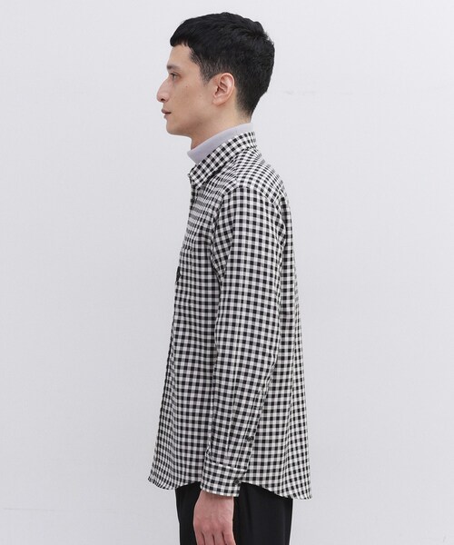 TAKEO KIKUCHI（タケオキクチ）の「マルチギンガムチェック シャツ（シャツ/ブラウス・メンズ・ブルー系その他3/オレンジ系その他3/ブラック系1・02/03/04）」の6枚目の写真