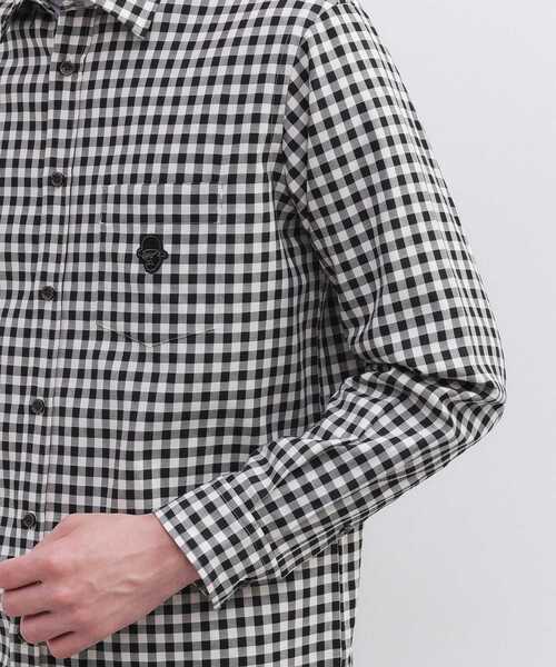 TAKEO KIKUCHI（タケオキクチ）の「マルチギンガムチェック シャツ（シャツ/ブラウス・メンズ・ブルー系その他3/オレンジ系その他3/ブラック系1・02/03/04）」の9枚目の写真