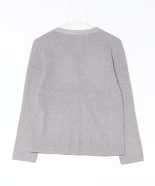 m.f.editorial(エムエフエディトリアル)の「【ハンドウォッシャブル】m.f.エディトリアルレディース ラメリブ Vネック ニットカーディガン(カーディガン/ボレロ・レディース・ベージュ/ライトグレー/ブラック/レッド・LARGE/MEDIUM)」の21枚目の写真