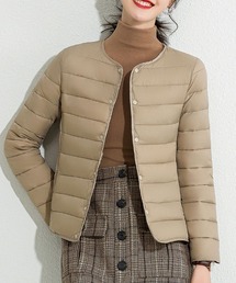 SallyLunn（サリーラン）の「ノーカラー中綿ジャケット（ダウンジャケット/コート）」