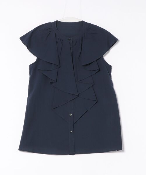 DESIGNWORKS(デザインワークス)の「フロントラッフルブラウス(シャツ/ブラウス・レディース・ブラック/ネイビー/ベージュ/ホワイト・フリー)」の16枚目の写真