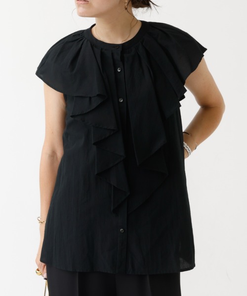 DESIGNWORKS(デザインワークス)の「フロントラッフルブラウス(シャツ/ブラウス・レディース・ブラック/ネイビー/ベージュ/ホワイト・フリー)」の21枚目の写真