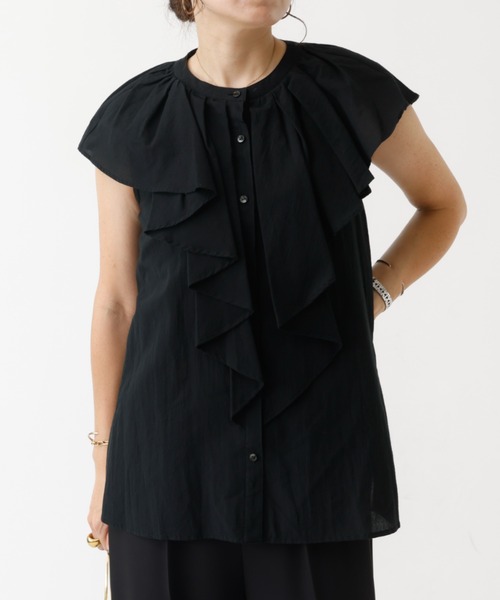 DESIGNWORKS(デザインワークス)の「フロントラッフルブラウス(シャツ/ブラウス・レディース・ブラック/ネイビー/ベージュ/ホワイト・フリー)」の22枚目の写真
