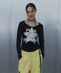 STAR SLEEVE PUNK TOP / BLACK