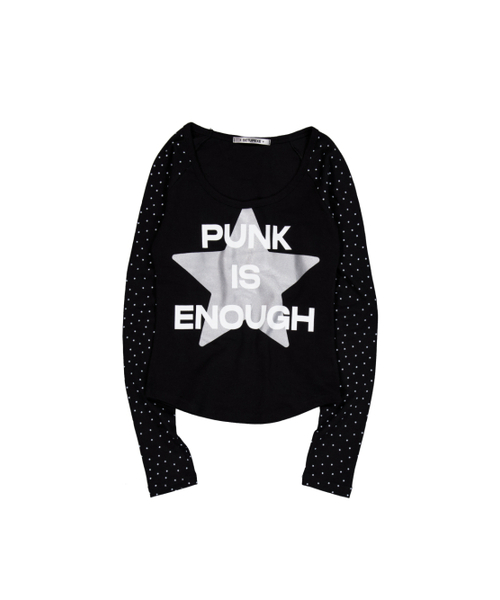 SETUP-EXE(セットアップイーエックスイー)の「STAR SLEEVE PUNK TOP / BLACK(Tシャツ/カットソー・レディース・その他・OS)」の2枚目の写真