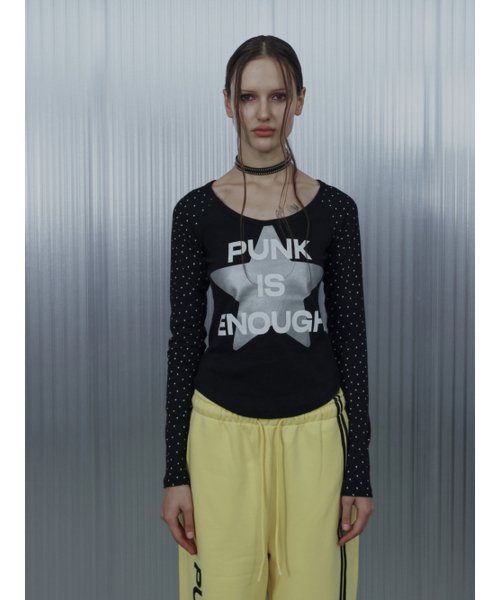 SETUP-EXE(セットアップイーエックスイー)の「STAR SLEEVE PUNK TOP / BLACK(Tシャツ/カットソー・レディース・その他・OS)」の3枚目の写真