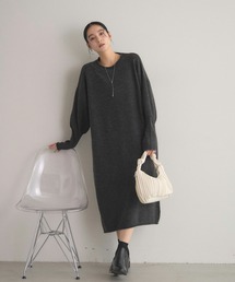 ロングニットワンピース