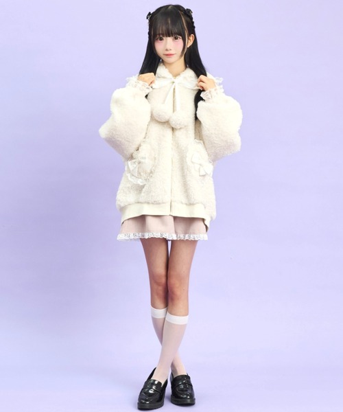 Secret Honey（シークレットハニー）の「モコモコファーブルゾン（その他アウター・レディース・グレー/オフホワイト/ブラック・MEDIUM）」の4枚目の写真