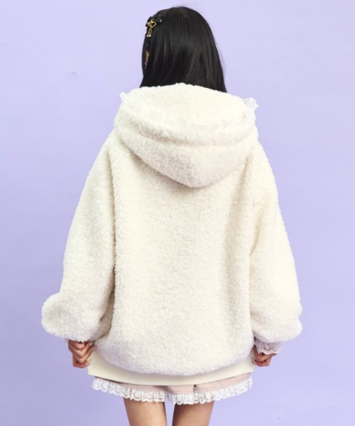 Secret Honey（シークレットハニー）の「モコモコファーブルゾン（その他アウター・レディース・グレー/オフホワイト/ブラック・MEDIUM）」の6枚目の写真