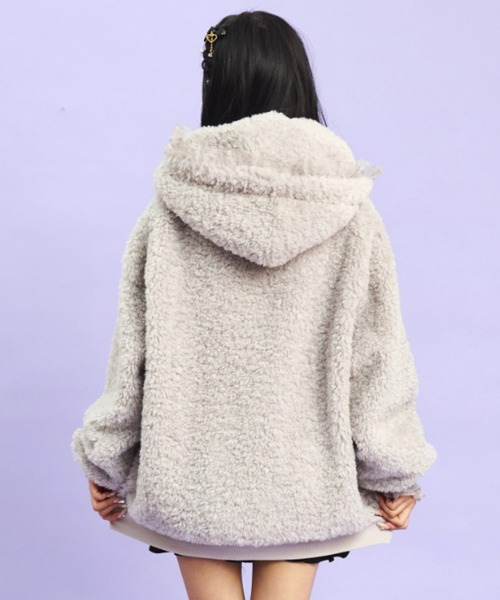 Secret Honey（シークレットハニー）の「モコモコファーブルゾン（その他アウター・レディース・グレー/オフホワイト/ブラック・MEDIUM）」の8枚目の写真