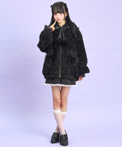 Secret Honey（シークレットハニー）の「モコモコファーブルゾン（その他アウター・レディース・グレー/オフホワイト/ブラック・MEDIUM）」の9枚目の写真