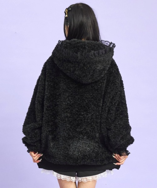 Secret Honey（シークレットハニー）の「モコモコファーブルゾン（その他アウター・レディース・グレー/オフホワイト/ブラック・MEDIUM）」の10枚目の写真