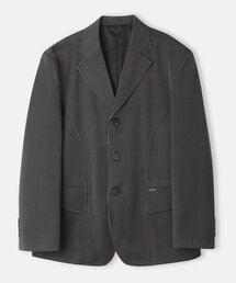 カットアウトオーバーサイズシングルブレザー_PURE GREY
