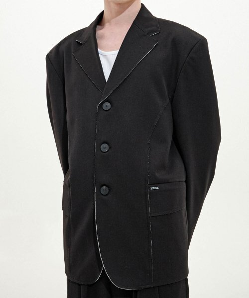 TRIP LE SENS(トリップ ル センス)の「カットアウトオーバーサイズシングルブレザー_PURE GREY(テーラードジャケット・レディース・その他・MEDIUM/LARGE)」の3枚目の写真