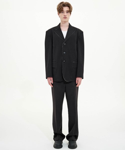 TRIP LE SENS(トリップ ル センス)の「カットアウトオーバーサイズシングルブレザー_PURE GREY(テーラードジャケット・レディース・その他・MEDIUM/LARGE)」の4枚目の写真