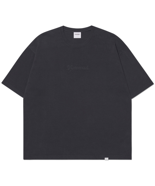 NOMANUAL(NOMANUAL)の「EMBROIDERED LOGO T-SHIRT - WASHED BLACK(Tシャツ/カットソー・レディース・その他・SMALL/MEDIUM/LARGE/X-LARGE)」の1枚目の写真