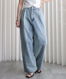 YENNA（イェンナ）の「【 YENNA Original Jeans 】ホックワイドデニムパンツ（デニムパンツ）」