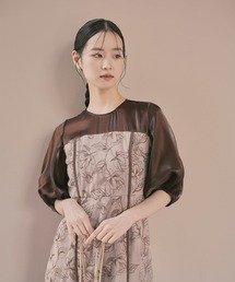 kaene | パイピングレース切り替えドレス【結婚式 二次会 同窓会 成人式 パーティードレス】(ワンピース)