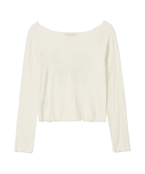 BITTER CELLS（ビターセルズ）の「フォグキャット ボートネック ロングスリーブ-アイボリー（Tシャツ/カットソー・レディース・その他・FREE）」の3枚目の写真