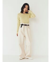 Ungrid（アングリッド）の「ウエストデザインルーズデニム（デニムパンツ）」